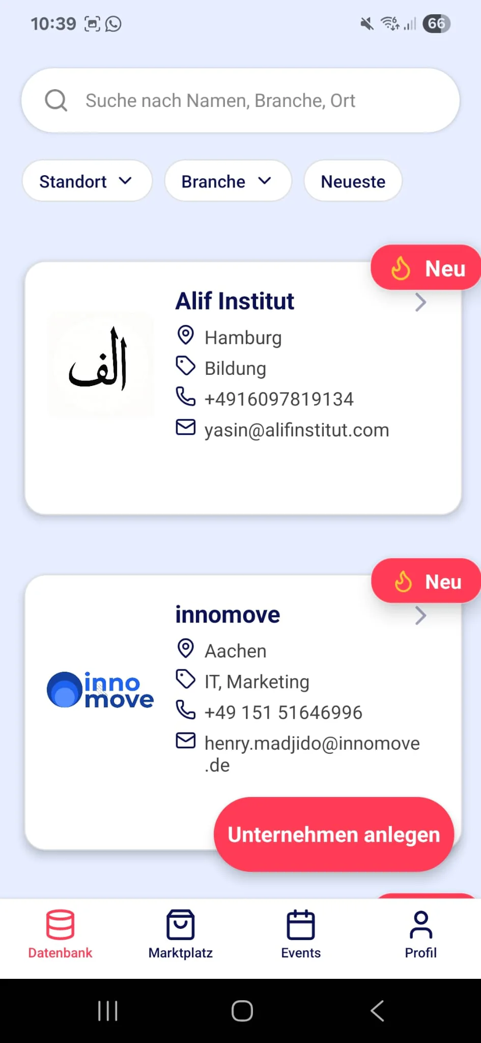 Muslim Business App – Projektansicht 6