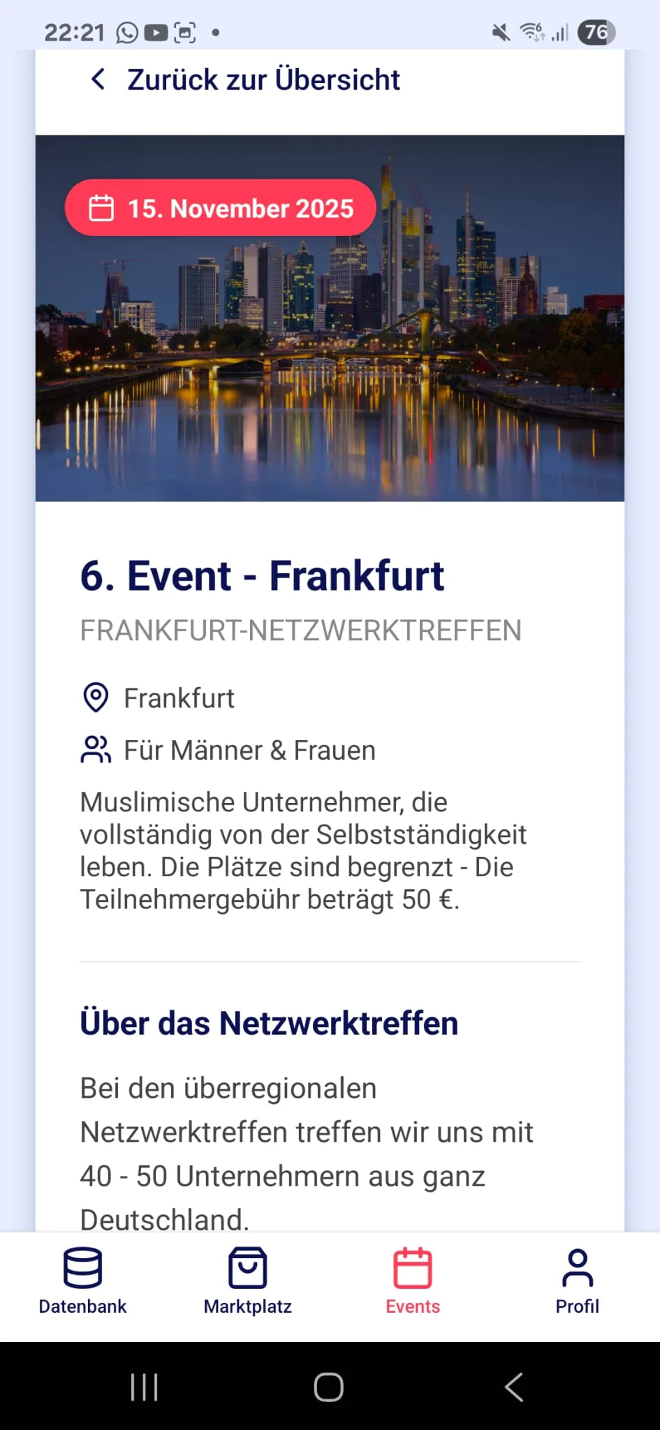 Muslim Business App – Projektansicht 7