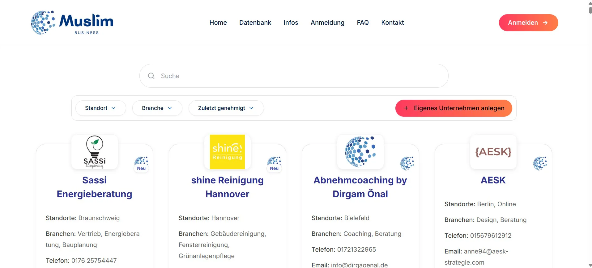 Muslim Business Web – Projektansicht 4