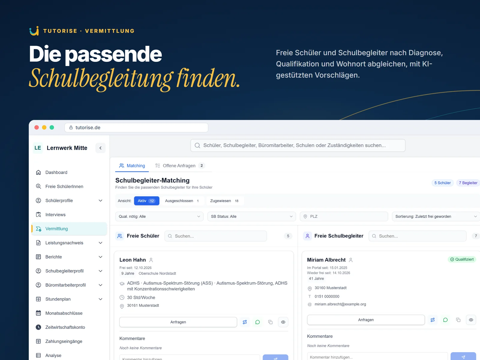 Tutorise – Projektansicht 4