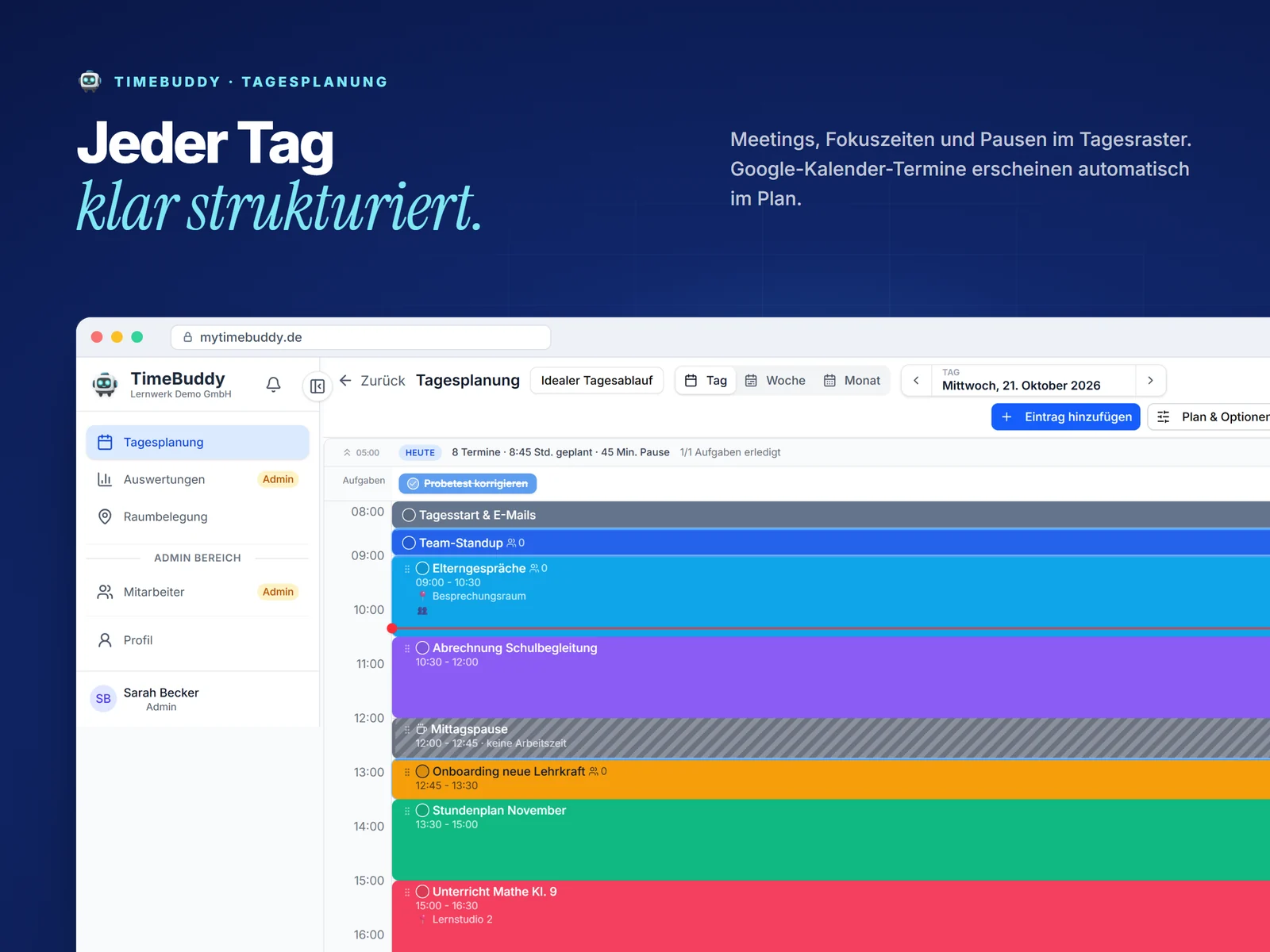 TimeBuddy – Projektansicht 3